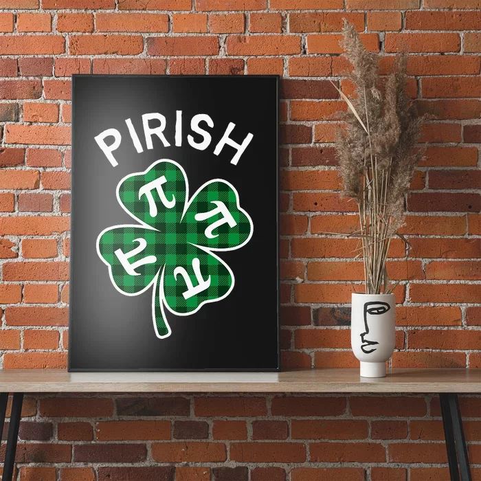 Pirish Plaid Lucky Clover St. PatrickS Day Poster