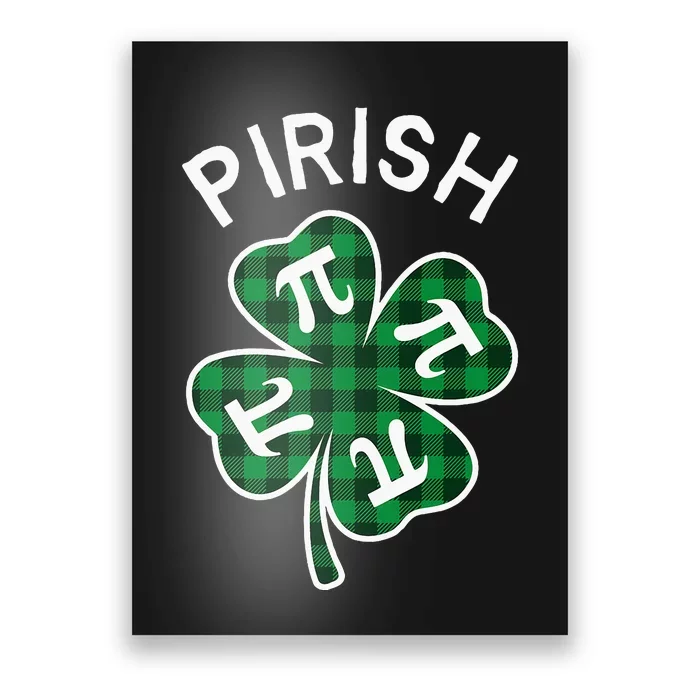 Pirish Plaid Lucky Clover St. PatrickS Day Poster