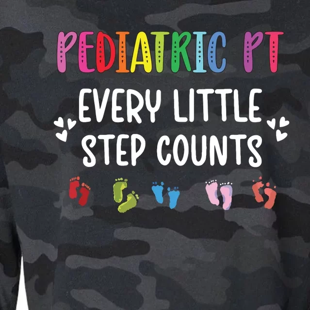 Pediatric PT Little Step Counts Pediatric Physical Therapist Cropped Pullover Crew