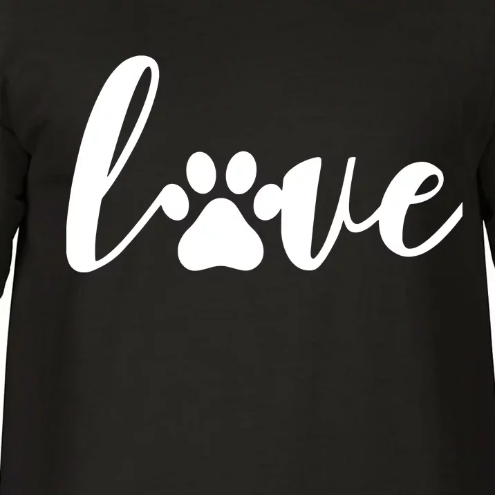 Paw Print Love Heart Funny Cool Dog Cat Mom Pet Animal Lover Copy Comfort Colors T-Shirt