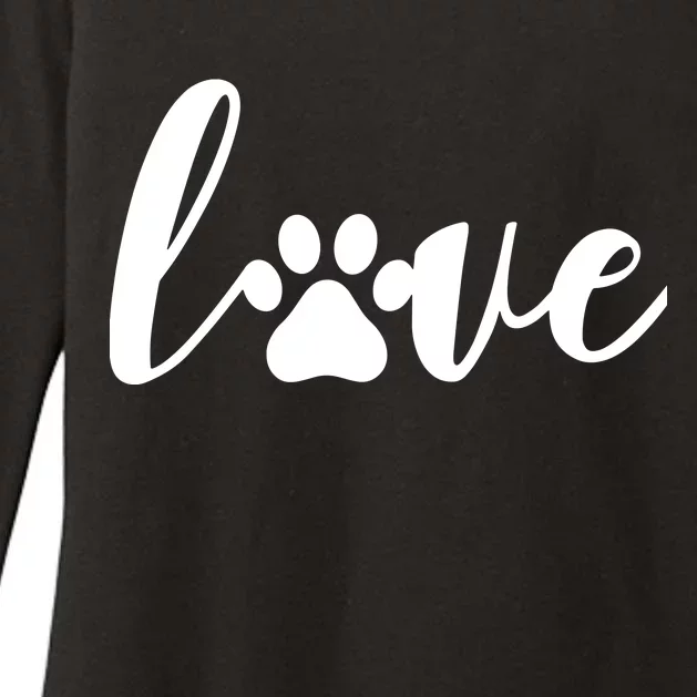 Paw Print Love Heart Funny Cool Dog Cat Mom Pet Animal Lover Copy Womens CVC Long Sleeve Shirt