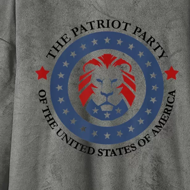 Patriot Party Lion United States 3rd Party Conservative Hooded Wearable Blanket