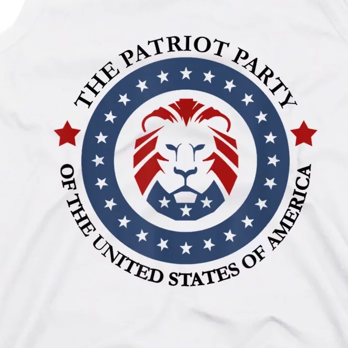 Patriot Party Lion United States 3rd Party Conservative Tank Top