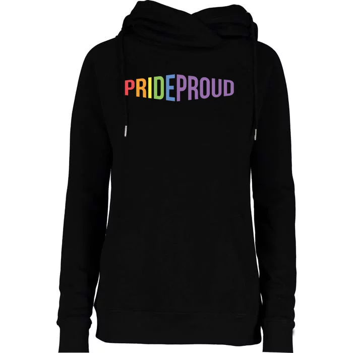 Pride Proud LGBT Womens Funnel Neck Pullover Hood