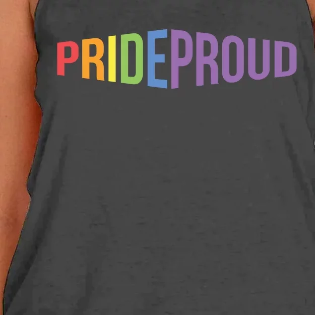 Pride Proud LGBT Women's Knotted Racerback Tank