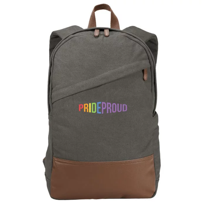 Pride Proud LGBT Cotton Canvas Backpack