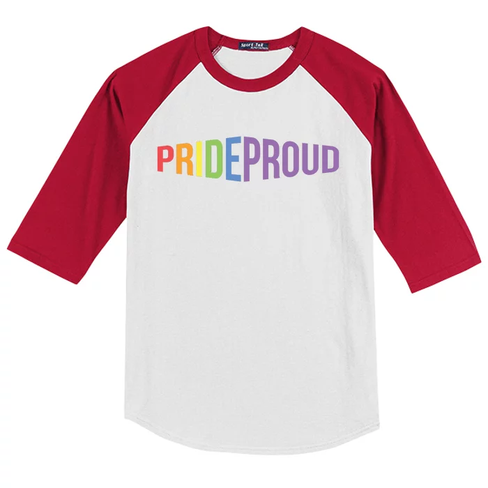 Pride Proud LGBT Kids Colorblock Raglan Jersey