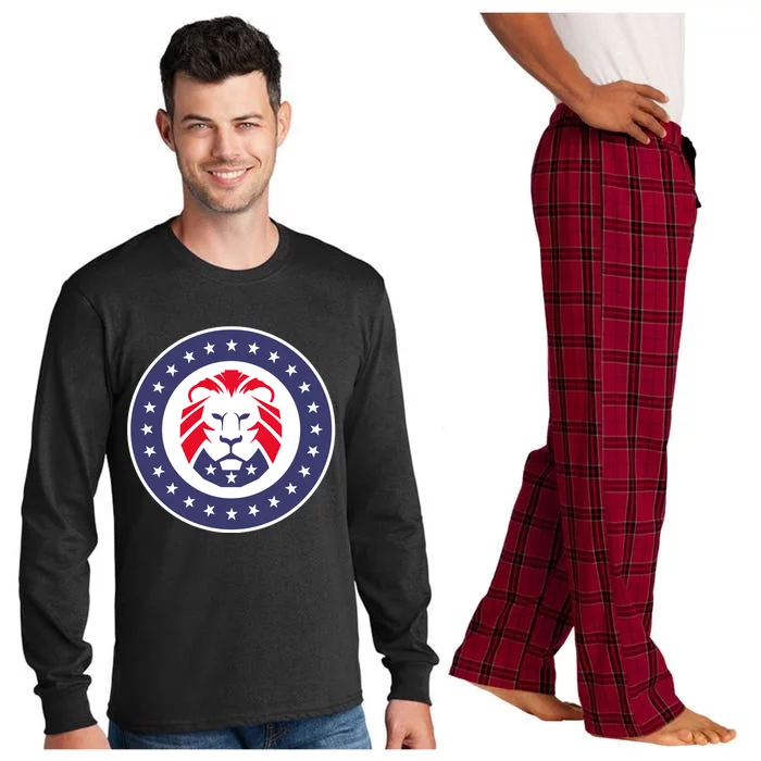 Patriot Party Lion Gift Long Sleeve Pajama Set