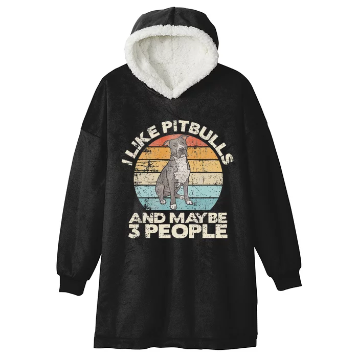 Pitbull Pitbull Lover Pitbull Gift Pitbull Hooded Wearable Blanket