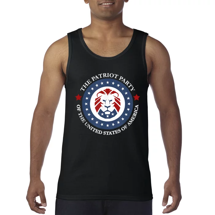 Patriot Party Lion United States 3rd Party Conservative Tank Top