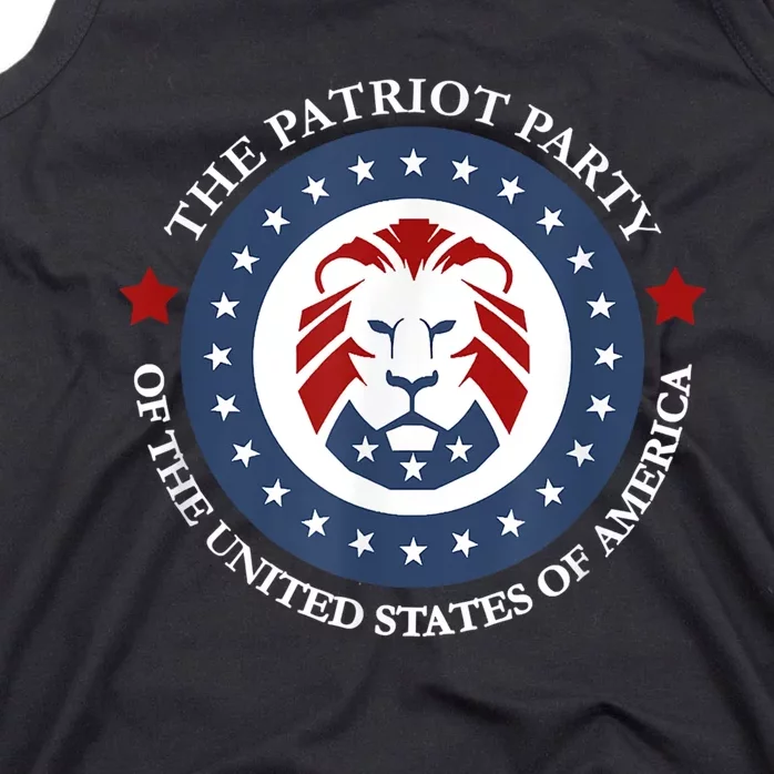 Patriot Party Lion United States 3rd Party Conservative Tank Top