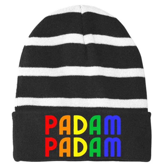 Padam Padam LGBTQ+ Pride Heartbeat Padam Padam Striped Beanie with Solid Band