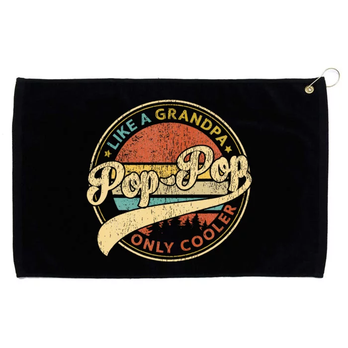 Pop Pop Like A Grandpa Only Cooler Grommeted Golf Towel