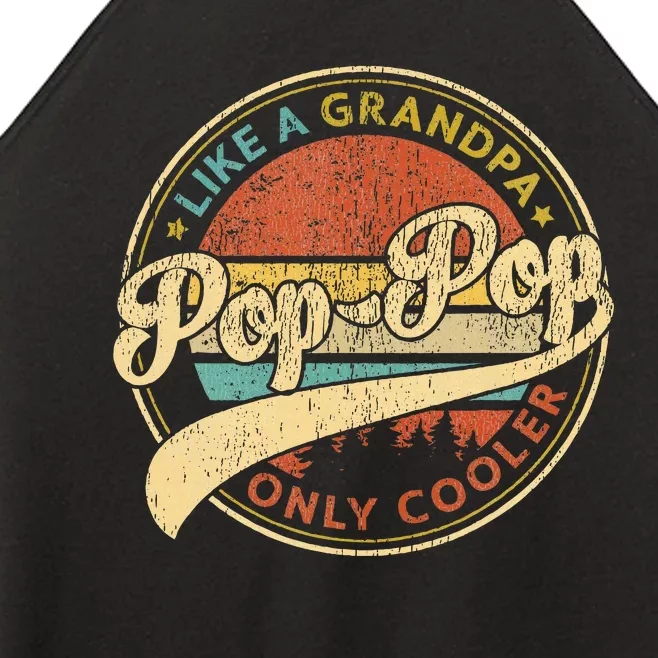 Pop Pop Like A Grandpa Only Cooler Women’s Perfect Tri Rocker Tank