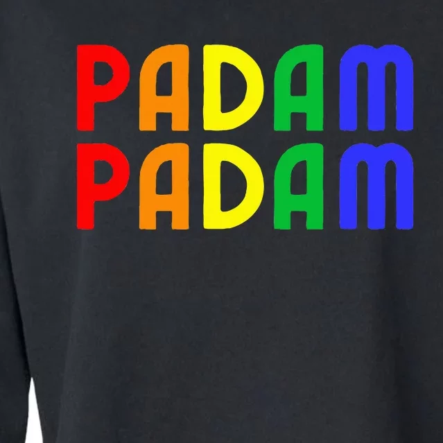 Padam Padam Lgbtq+ Pride Heartbeat Padam Padam Cropped Pullover Crew