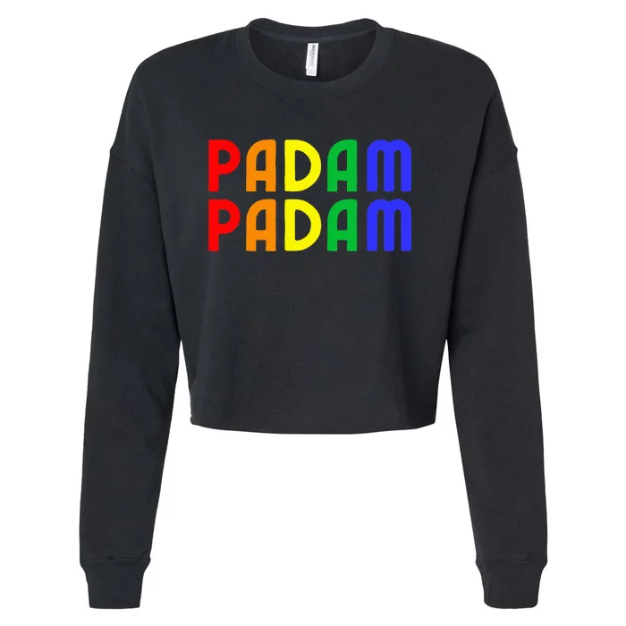 Padam Padam Lgbtq+ Pride Heartbeat Padam Padam Cropped Pullover Crew