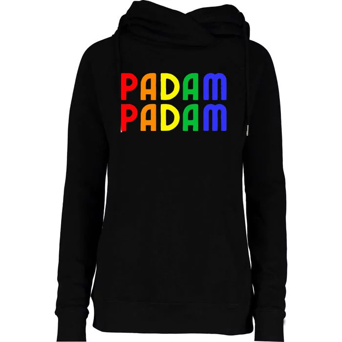 Padam Padam Lgbtq+ Pride Heartbeat Womens Funnel Neck Pullover Hood