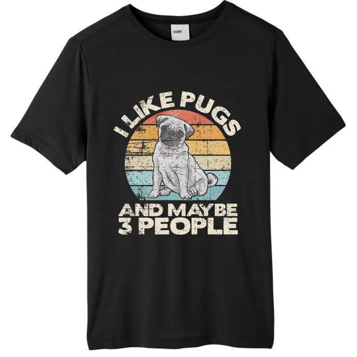 Pug Pug Lover Dog Lover Gift Retro Pug ChromaSoft Performance T-Shirt