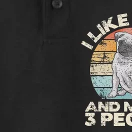 Pug Pug Lover Dog Lover Gift Retro Pug Dry Zone Grid Performance Polo