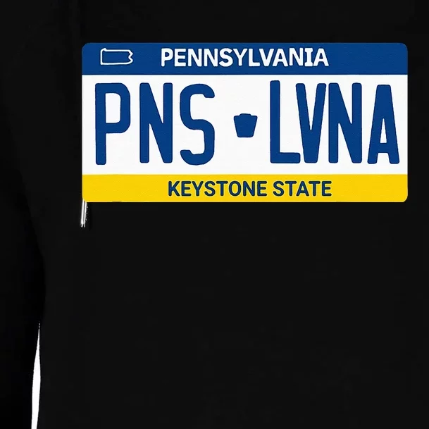 Pennsylvania PA License Plate Classic Womens Funnel Neck Pullover Hood