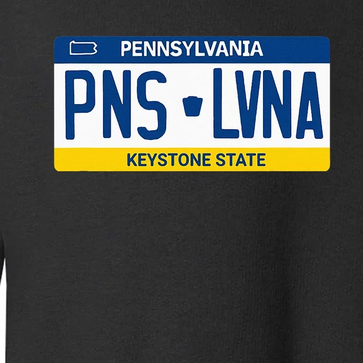 Pennsylvania PA License Plate Classic Toddler Sweatshirt