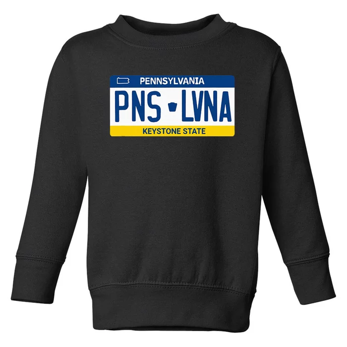 Pennsylvania PA License Plate Classic Toddler Sweatshirt