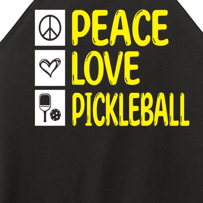 Pickleball Peace Love Pickleball Gift Women’s Perfect Tri Rocker Tank