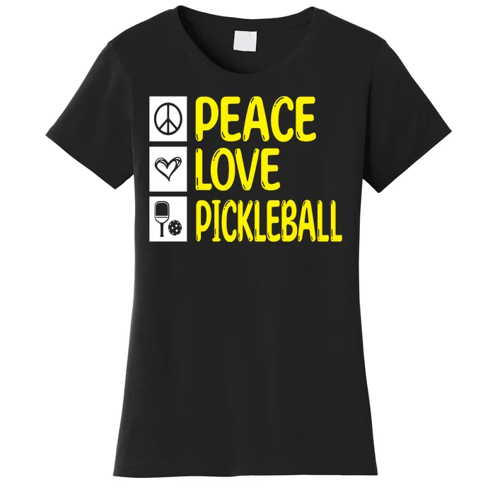 Pickleball Peace Love Pickleball Gift Women's T-Shirt