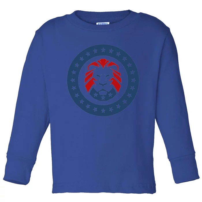 Patriots Party Lion Maga Lion Gift Toddler Long Sleeve Shirt