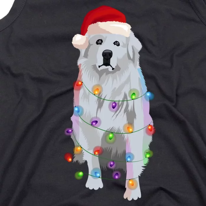 Patou Pyrenean Lights Xmas Great Pyrenees Christmas Tank Top