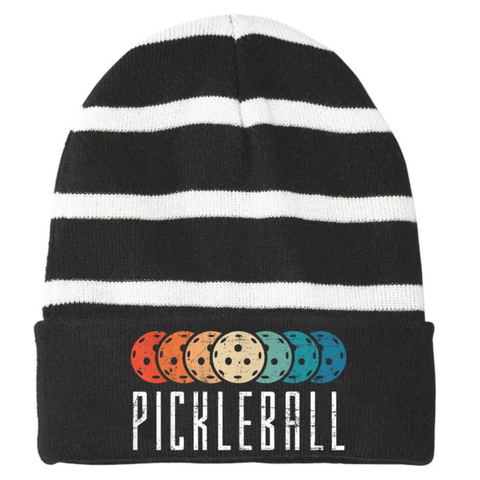 Pickleball, Pickleball Lover Tee, Pickleball Player Striped Beanie with Solid Band