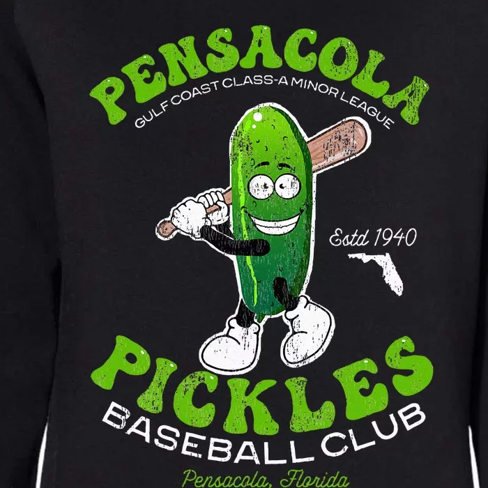 Pensacola Pickles Minor League Retro Baseball Team Womens California Wash Sweatshirt