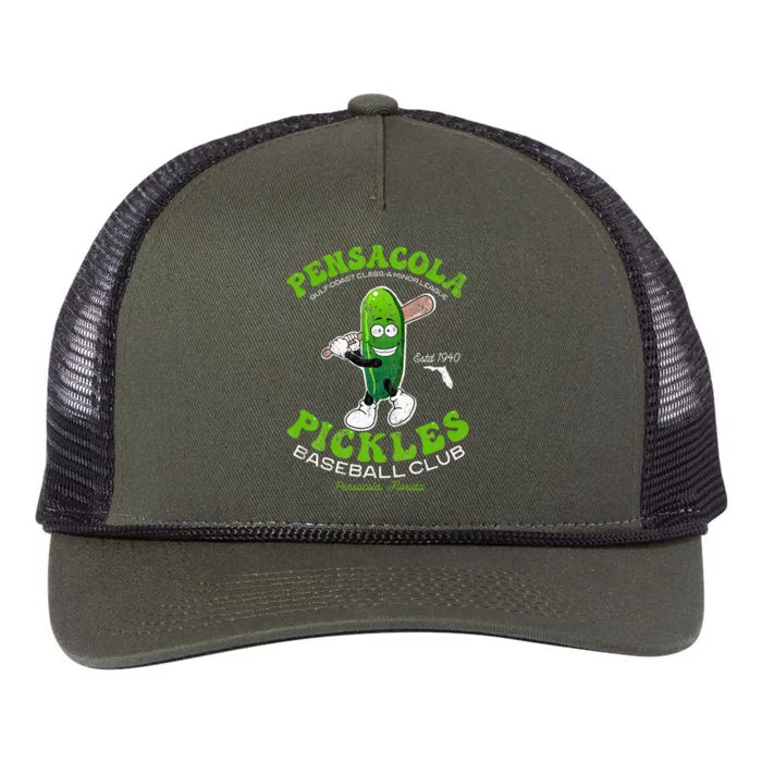 Pensacola Pickles Minor League Retro Baseball Team Retro Rope Trucker Hat Cap