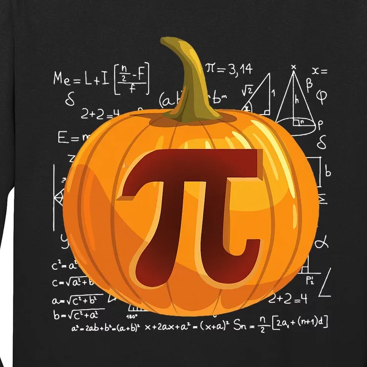 Pumpkin Pie Math Funny Halloween Thanksgiving Pi Day Long Sleeve Shirt