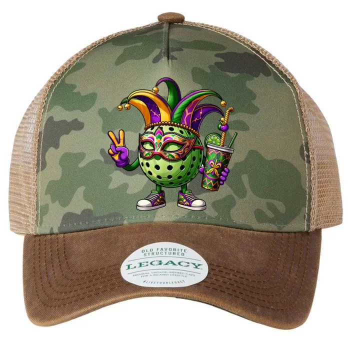 Pickleball Player Mardi Gras Pickleball Legacy Tie Dye Trucker Hat