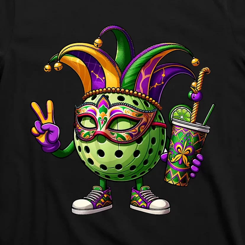 Pickleball Player Mardi Gras Pickleball T-Shirt