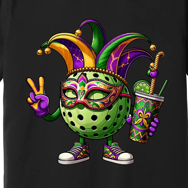 Pickleball Player Mardi Gras Pickleball Premium T-Shirt