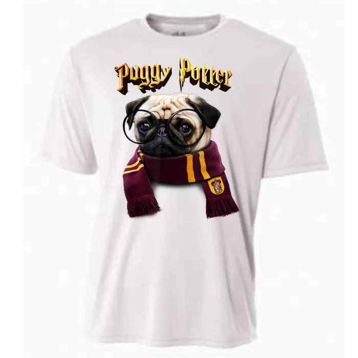 Puggy Potter Magic Wizard Pug Shirts Funny Pug Cooling Performance Crew T-Shirt