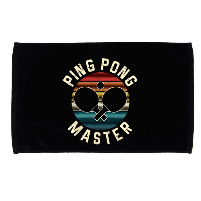 Ping Pong Master Vintage Table Tennis Player Funny Gift Microfiber Hand Towel