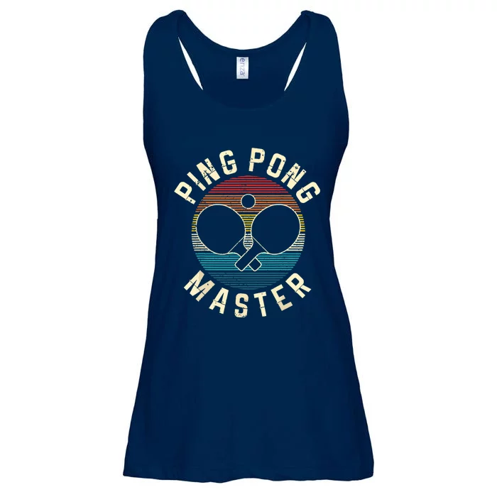 Ping Pong Master Vintage Table Tennis Player Funny Gift Ladies Essential Flowy Tank