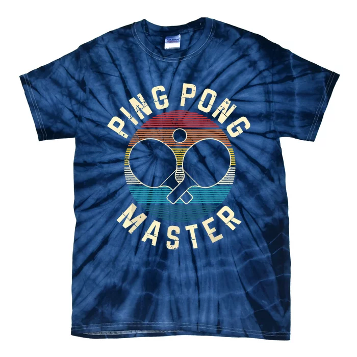 Ping Pong Master Vintage Table Tennis Player Funny Gift Tie-Dye T-Shirt