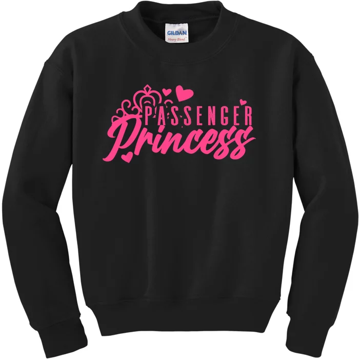 Passenger Princess Meme Girl Passenger Seat Princess Kids Sweatshirt