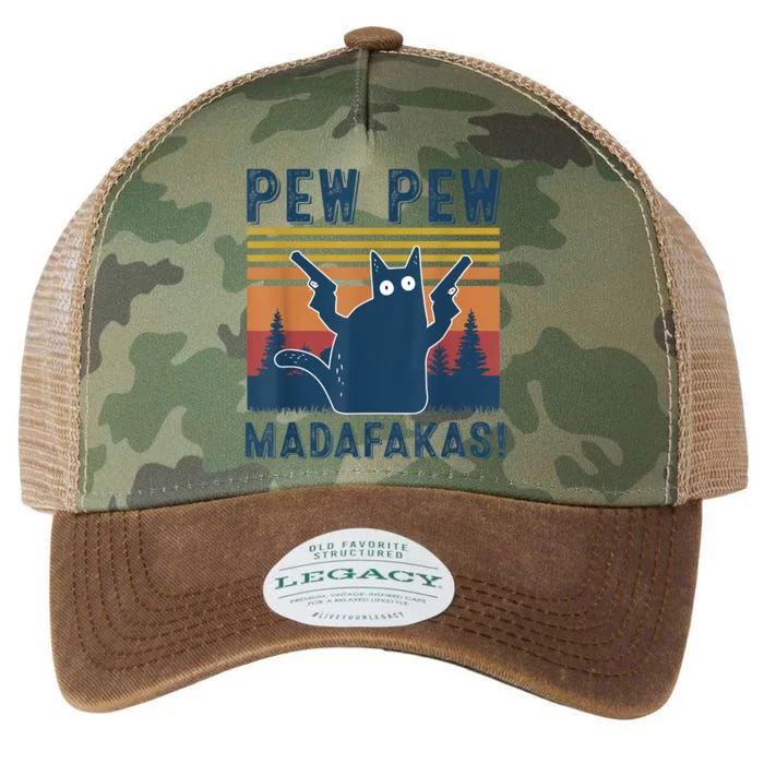 Pew Pew MadafakaS Vintage Crazy Cat Funny Graphic Legacy Tie Dye Trucker Hat