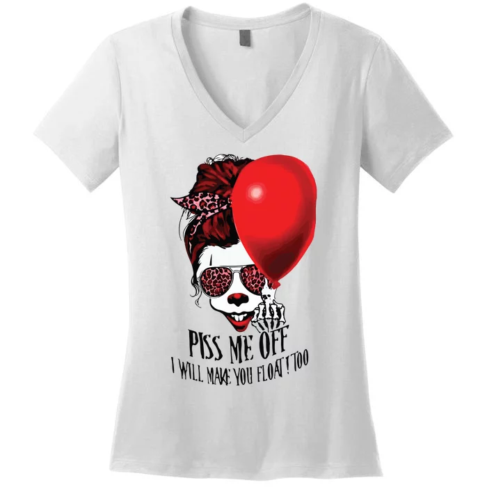 Pennywise Piss Me Off I Will Make You Float Too Women's V-Neck T-Shirt