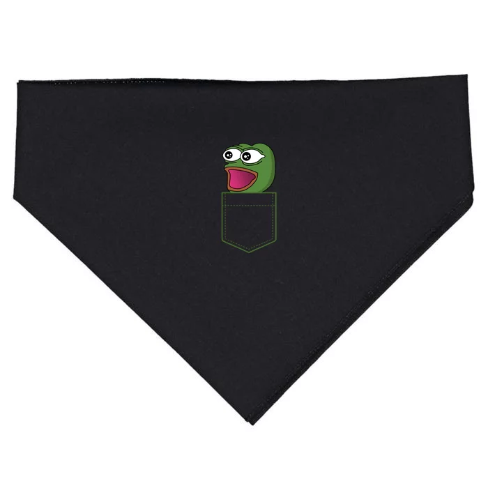 Poggers Pepe Meme Gaming Live Stream Poacket USA-Made Doggie Bandana