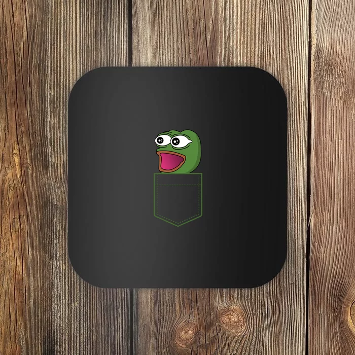 Poggers Pepe Meme Gaming Live Stream Poacket Coaster