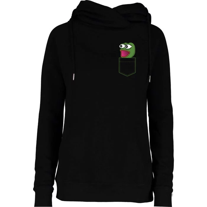 Poggers Pepe Meme Gaming Live Stream Poacket Womens Funnel Neck Pullover Hood