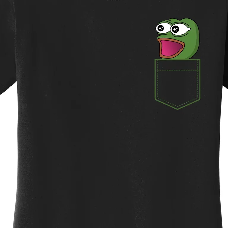 Poggers Pepe Meme Gaming Live Stream Poacket Women's T-Shirt