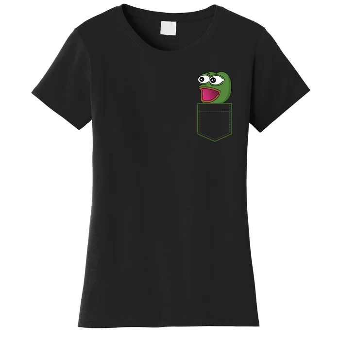 Poggers Pepe Meme Gaming Live Stream Poacket Women's T-Shirt