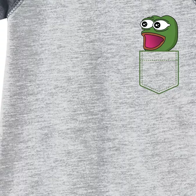 Poggers Pepe Meme Gaming Live Stream Poacket Infant Baby Jersey Bodysuit